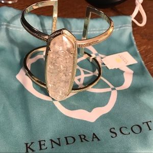 White and gold Kendra Scott cuff w/tags
